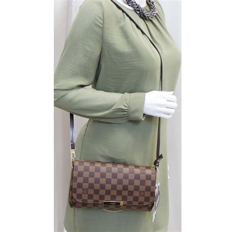 louis vuitton favorite mm damier ebene crossbody bag|louis vuitton neverfull damier ebene.